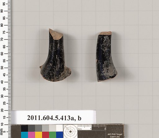Terracotta fragments of kylikes (drinking cups)