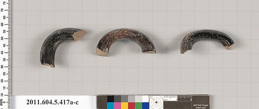 Terracotta fragments of kylikes (drinking cups)