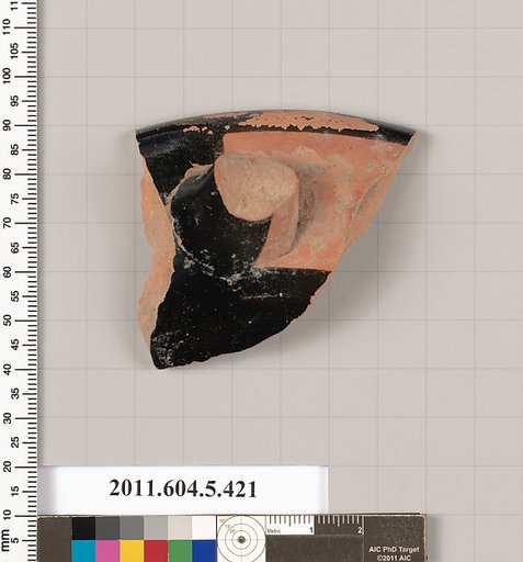 Terracotta rim fragment of a kylix (drinking cup)