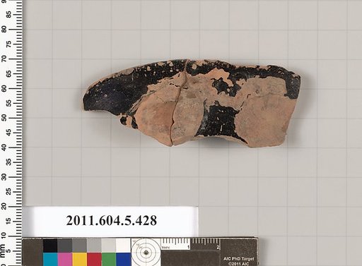 Terracotta rim fragment of a kylix (drinking cup)