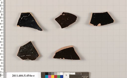 Terracotta fragments of kylikes (drinking cups)