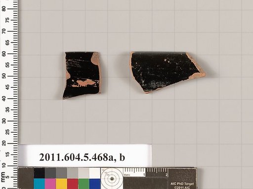 Terracotta rim fragments of kylikes (drinking cups)