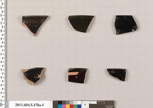 Terracotta rim fragments of kylikes (drinking cups)