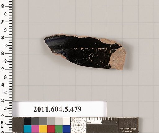 Terracotta rim fragment of a kylix (drinking cup)