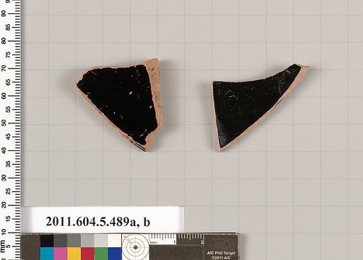 Terracotta fragments of kylikes (drinking cups)