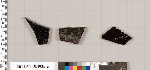 Terracotta fragments of kylikes (drinking cups)