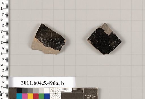 Terracotta fragments of a kylix (drinking cup)