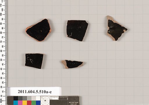 Terracotta fragments of kylikes (drinking cups)