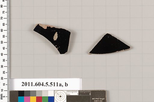 Terracotta fragments of kylikes (drinking cups)
