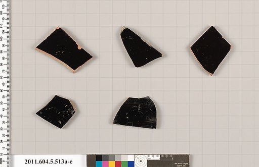 Terracotta fragments of kylikes (drinking cups)