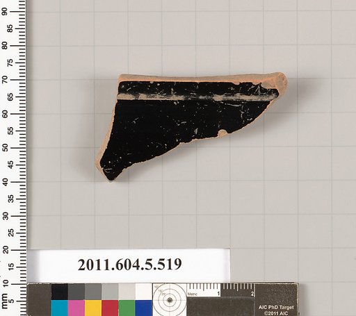 Terracotta fragment of a kylix (drinking cup)