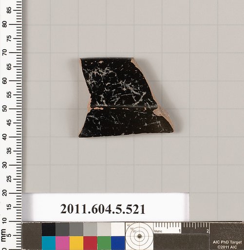 Terracotta rim fragment of a kylix (drinking cup)