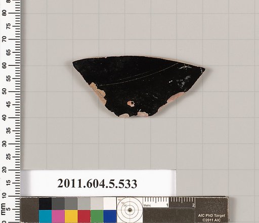 Terracotta fragment of a kylix (drinking cup)