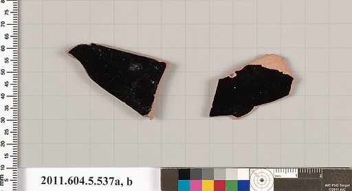 Terracotta fragments of kylikes (drinking cups)