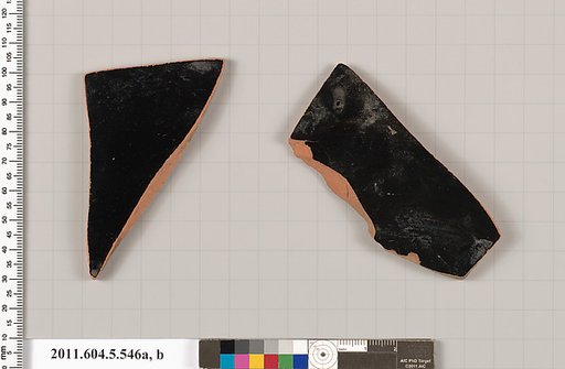 Terracotta fragments of a kylix (drinking cup)