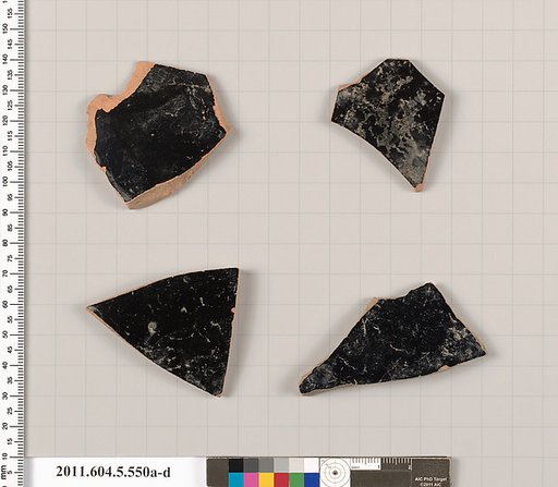 Terracotta fragments of kylikes (drinking cups)