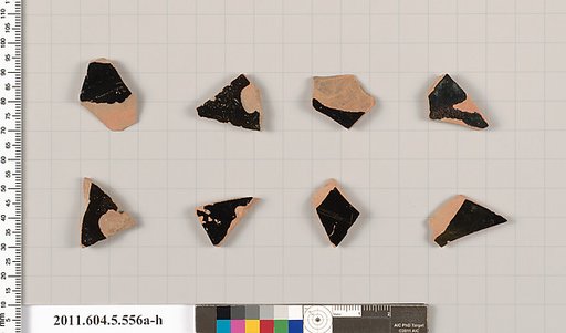 Terracotta fragments of kylikes (drinking cups)