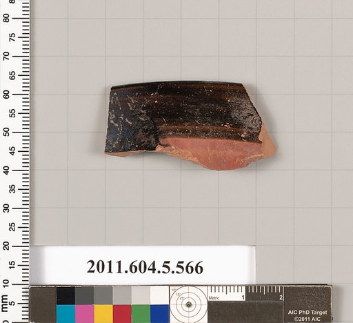 Terracotta rim fragment of a kylix (drinking cup)