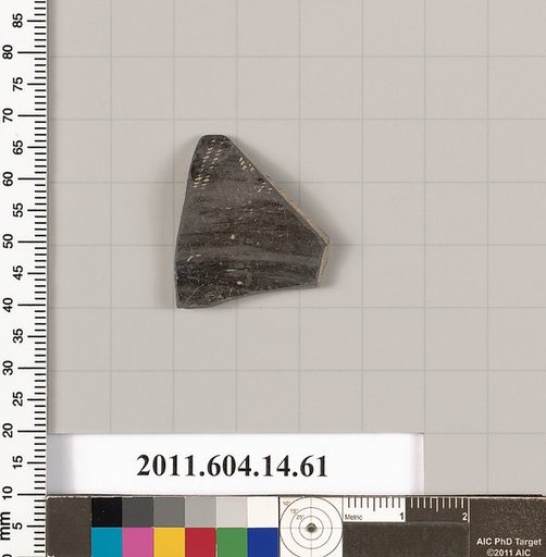Terracotta rim fragment of an open shape