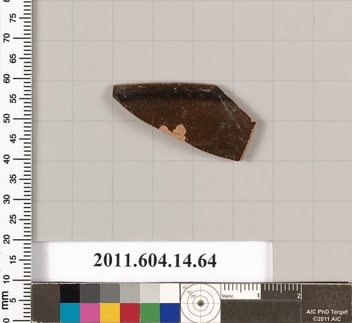 Terracotta rim fragment of a kylix (drinking cup)