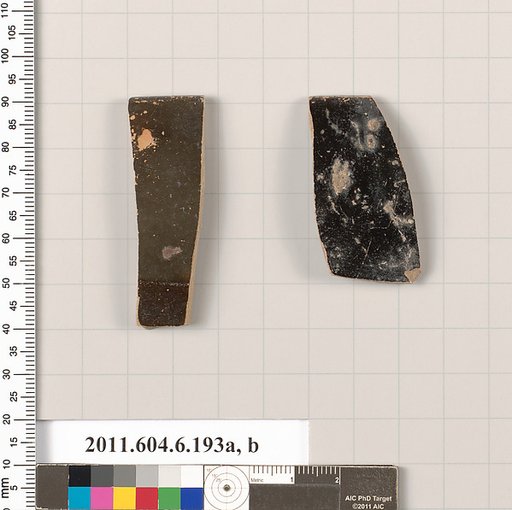 Terracotta rim fragments of skyphoi (deep drinking cups)