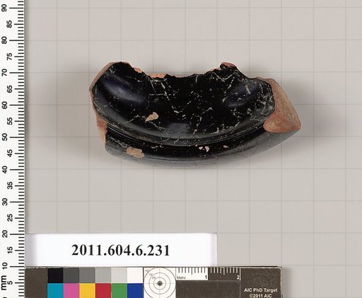 Terracotta fragment of a salt cellar?