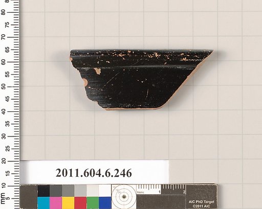 Terracotta rim fragment of an open shape