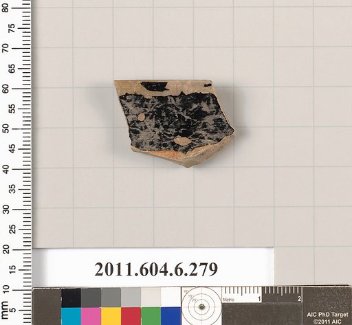 Terracotta rim fragment of an open shape