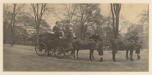 Coaching Club Members in a Park Drag in Central Park