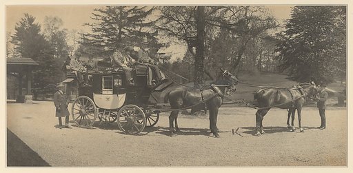 Alfred Vanderbilt Driving the Road Coach  "Pioneer"