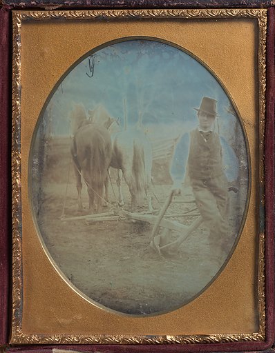 [Farmer with Plow and Team of Horses]