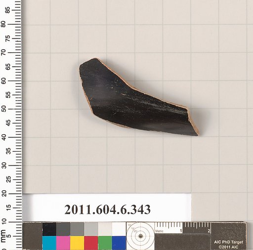 Terracotta fragment of a closed shape