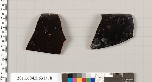 Terracotta rim fragments of kylikes (drinking cups)