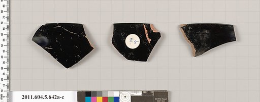 Terracotta rim fragments of kylikes (drinking cups)