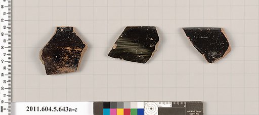 Terracotta rim fragments of kylikes (drinking cups)