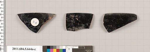 Terracotta rim fragments of kylikes (drinking cups)