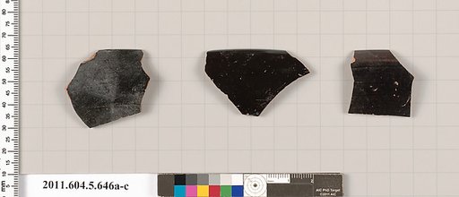 Terracotta rim fragments of kylikes (drinking cups)