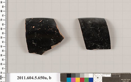 Terracotta rim fragments of kylikes (drinking cups)