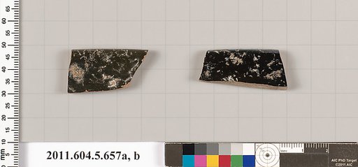 Terracotta rim fragments of a kylix (drinking cup)