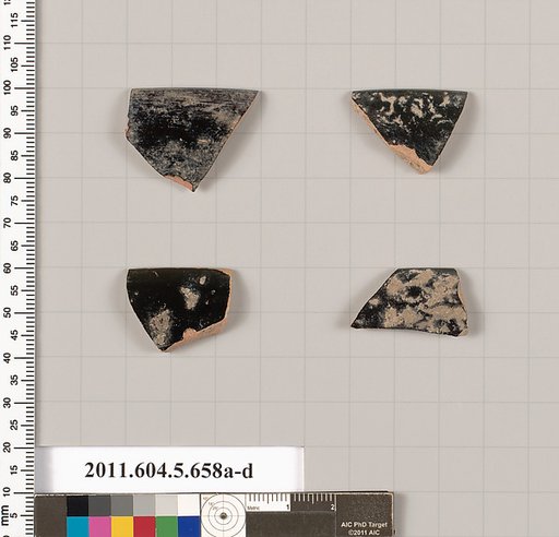 Terracotta rim fragments of kylikes (drinking cups)