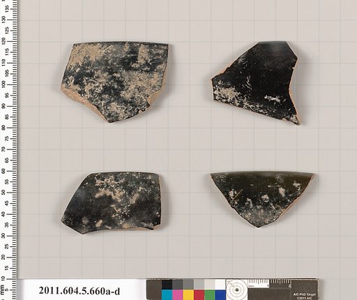 Terracotta rim fragments of kylikes (drinking cups)