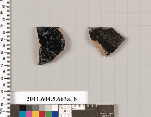 Terracotta rim fragments of kylikes (drinking cups)