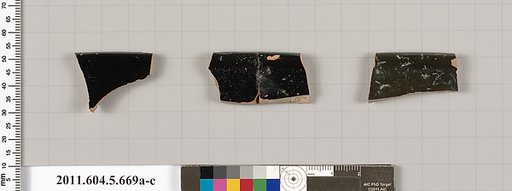 Terracotta rim fragments of kylikes (drinking cups)