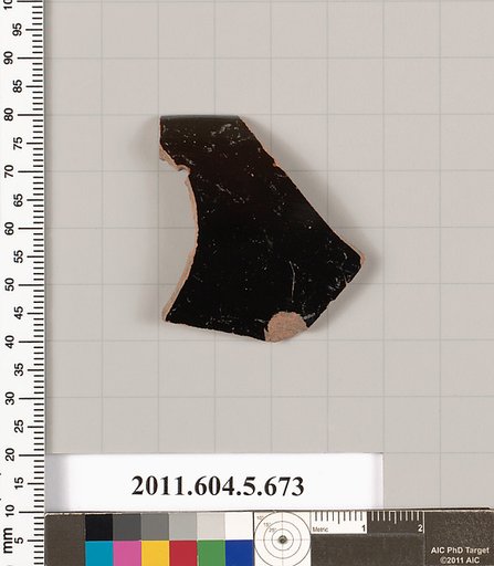Terracotta rim fragment of a kylix (drinking cup)