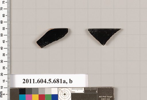 Terracotta rim fragments of kylikes (drinking cups)