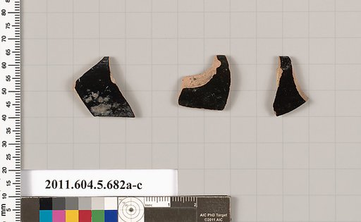 Terracotta rim fragments of kylikes (drinking cups)