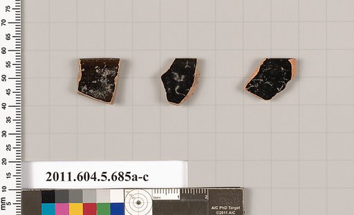 Terracotta rim fragments of kylikes (drinking cups)