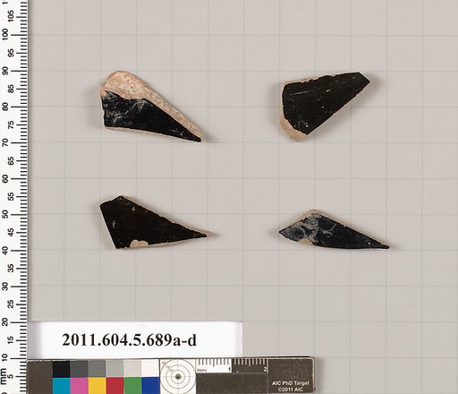 Terracotta fragments of kylikes (drinking cups)