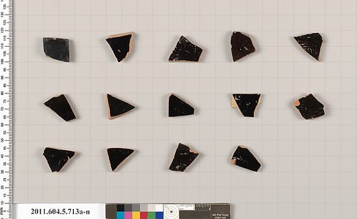Terracotta fragments of kylikes (drinking cups)