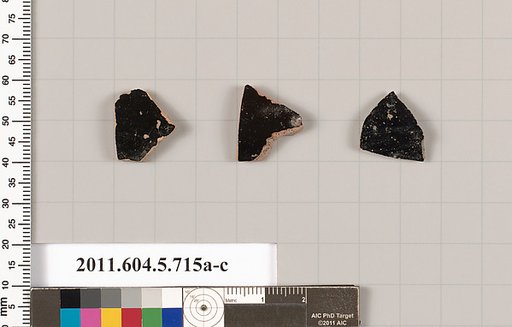 Terracotta fragments of kylikes (drinking cups)